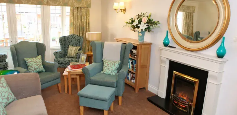 Seating area at Ashchurch View care home