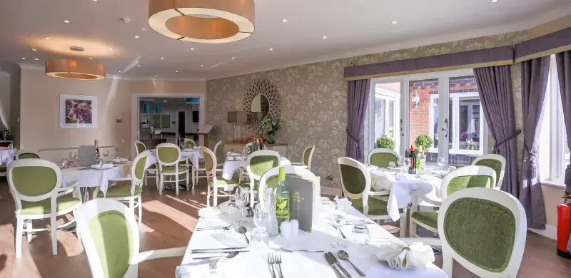 Dining room at Ottley House care home 
