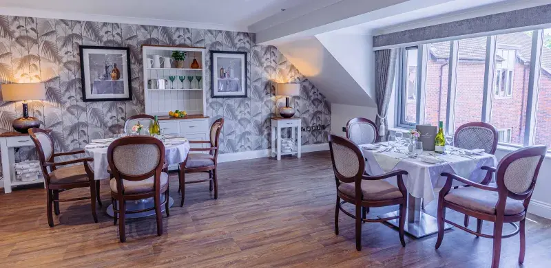 Dining Room at Harper Fields care home in Coventry