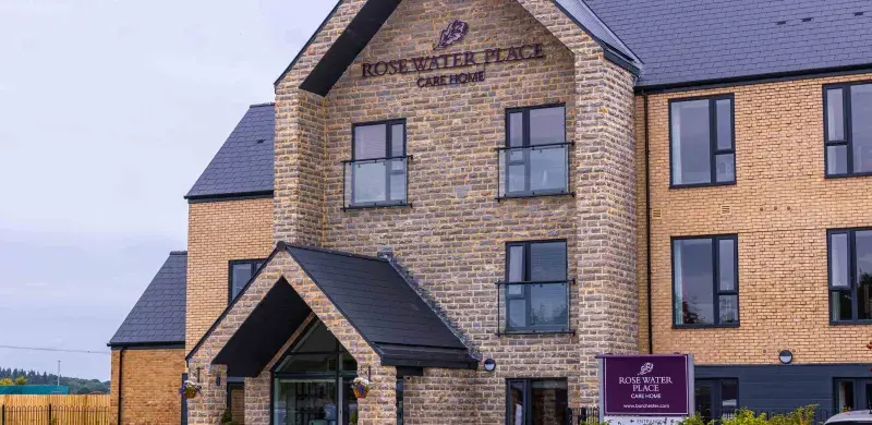Exterior of Rose Water Place Care Home in Maidstone